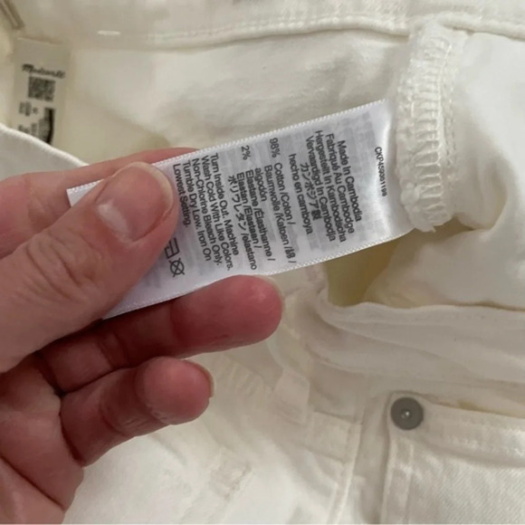 New Madewell The High Rise Perfect Vintage Jean Tile White 24 - Picture 6 of 12